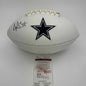 Autographed/Signed Dak Prescott Dallas Cowboys Full Size F/S White Panel Logo Football JSA COA