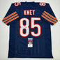 Autographed/Signed Cole Kmet Chicago Blue Football Jersey JSA COA