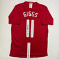 Autographed/Signed Ryan Giggs Manchester United Red Soccer Jersey Beckett BAS COA