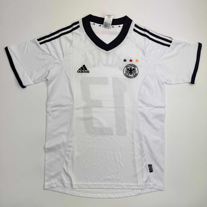 Autographed/Signed Michael Ballack Germany White Soccer World Cup Jersey Beckett BAS COA