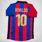Autographed/Signed Rivaldo Ferreira FC Barcelona Blue Soccer Jersey Beckett BAS COA
