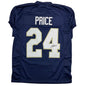 Autographed/Signed JaDarian Price Notre Dame Blue College Football Jersey JSA COA