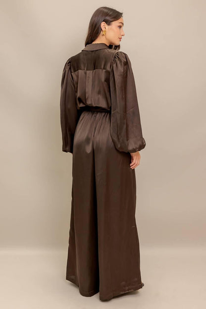 SUGAR BROWNIE WOVEN JUMPSUIT