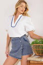 DISTANT SUN DENIM SKORT