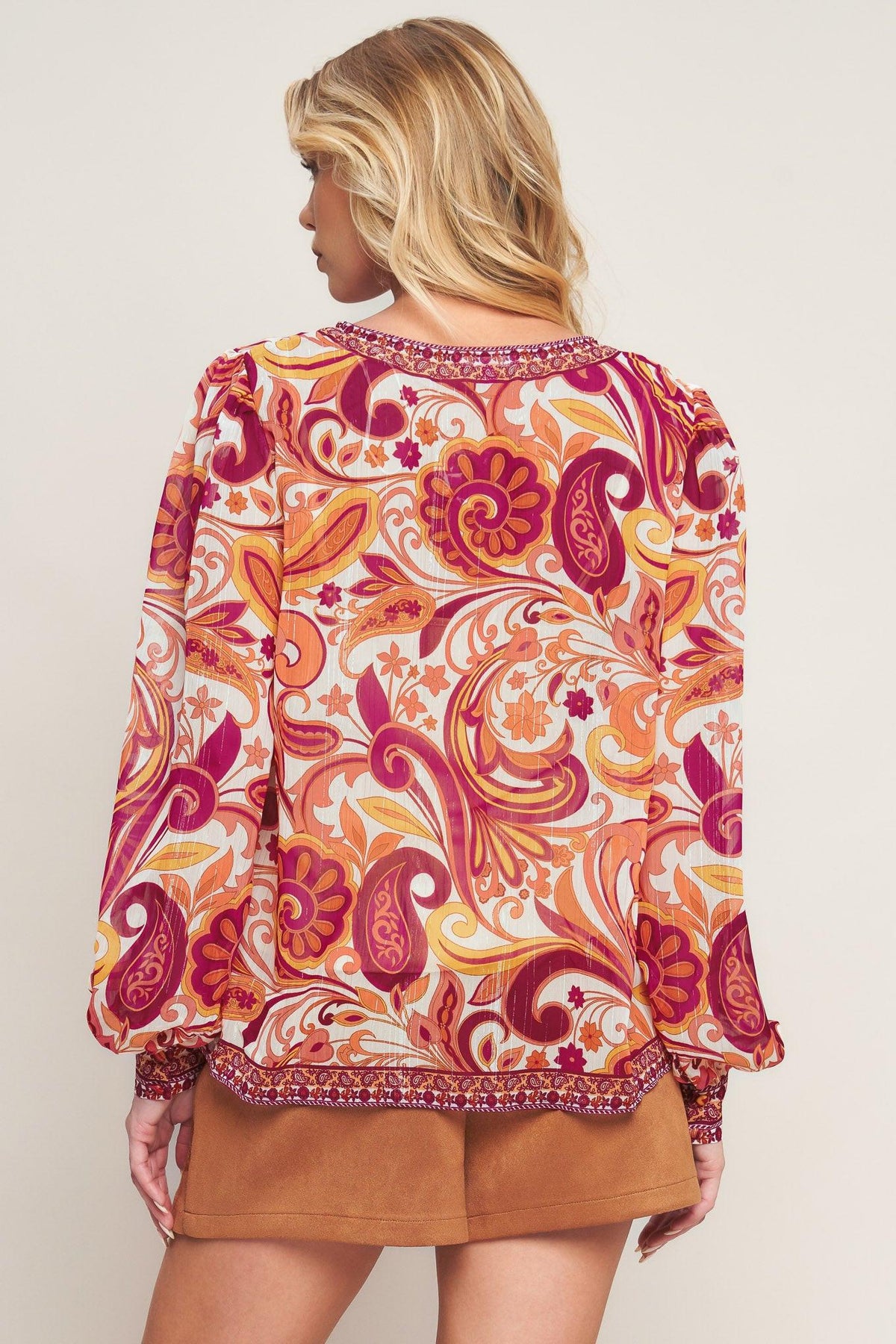 NEVER WANNA LEAVE WOVEN TOP