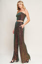 CHARMING COMPOSURE SEQUIN TOP AND BOTTOM SET
