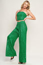 CHARMING COMPOSURE SEQUIN TOP AND BOTTOM SET