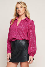 FREEDOM CALLS SEQUIN TOP
