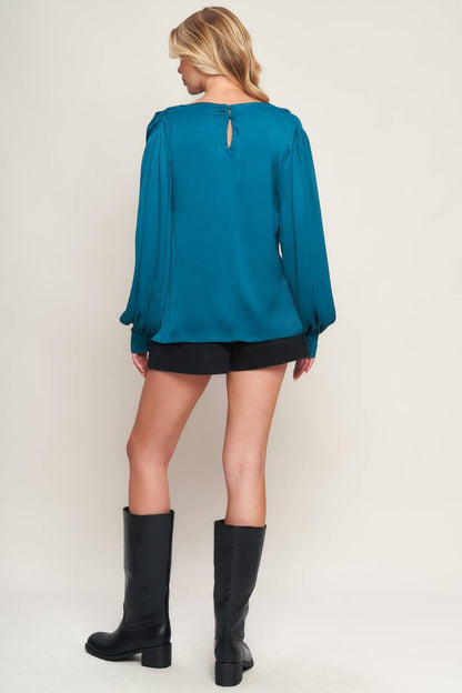 GARDEN SENSATION SATIN TOP