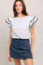 NICE AS CAN BE WOVEN TOP