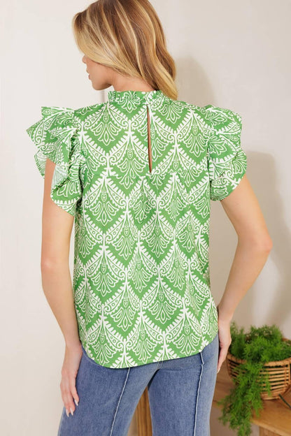 WANT YOU AROUND WOVEN TOP