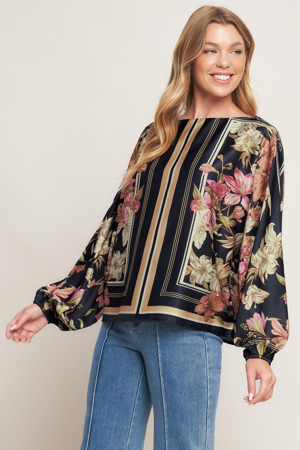 ROYAL TAPESTRY WOVEN TOP