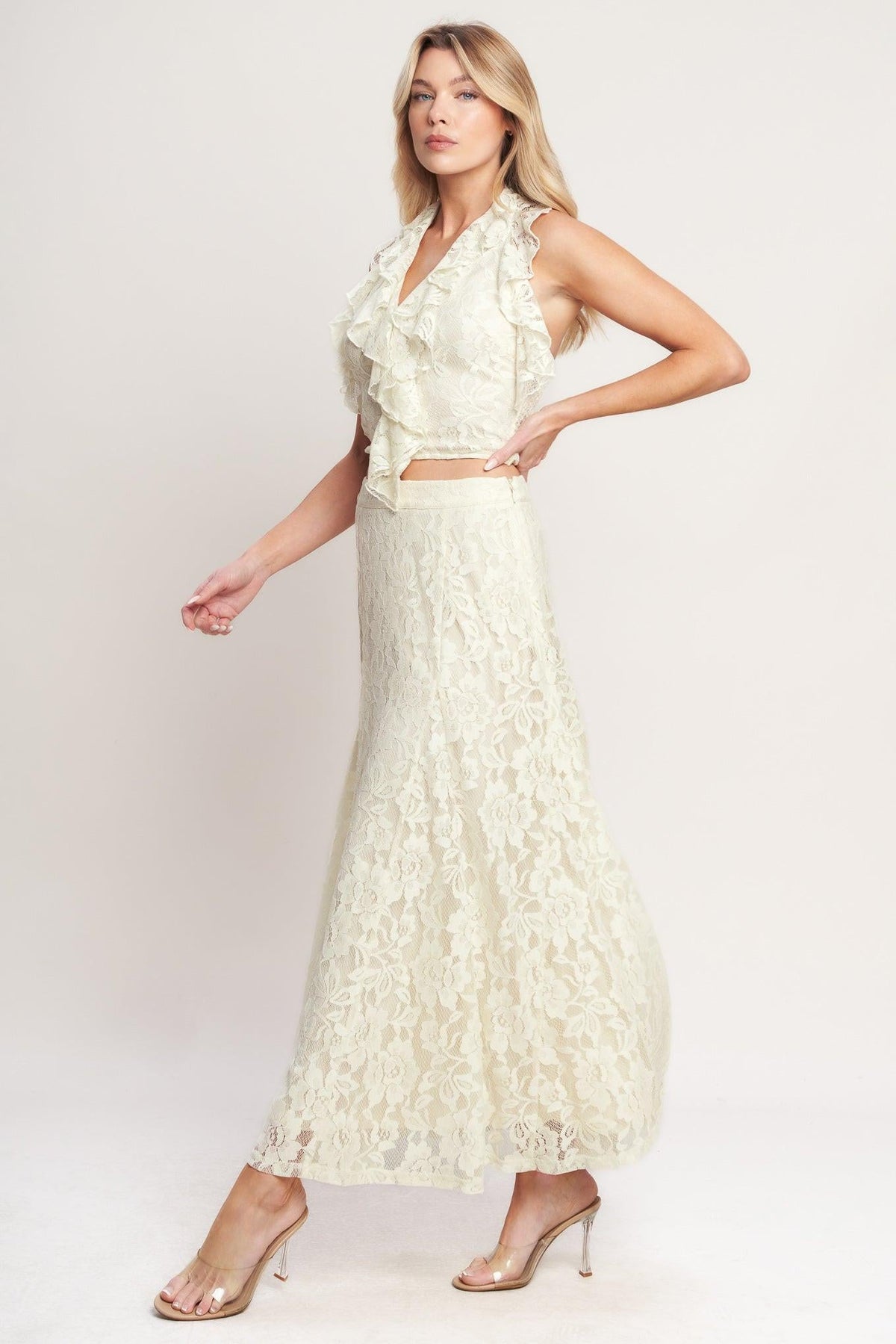 BALLET MUSE WOVEN LACE TOP