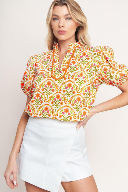 JUST ADD SUNSHINE WOVEN TOP