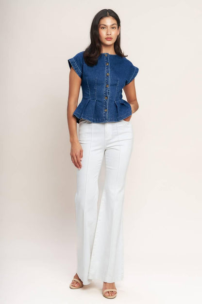 THE ONE YOU KEEP DENIM TOP