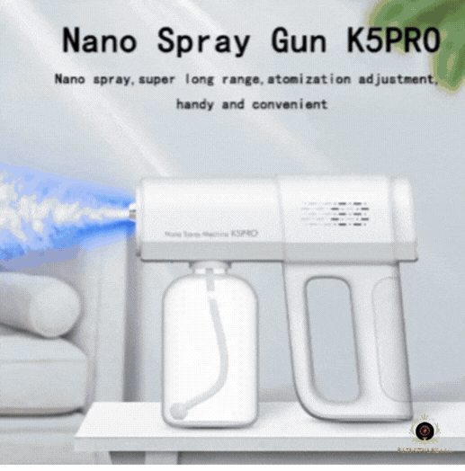 Handheld Nano Steam Sanitizer Gun - Wireless USB Disinfection Spray for Home, Car, and Blue Light Sanitizing