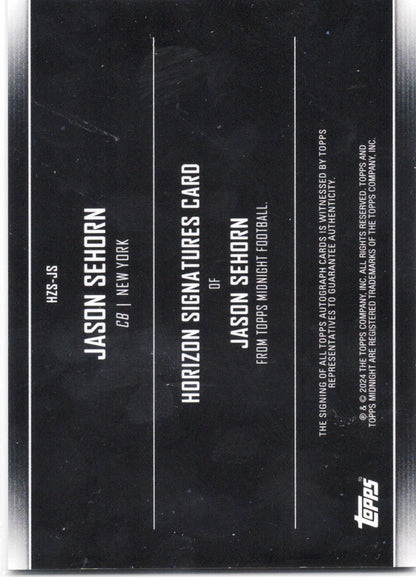 2024 Topps Midnight Jason Sehorn #HZSJS Horizon Auto Football Card
