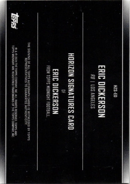 2024 Topps Midnight Eric Dickerson #HZSED Horizon Signatures Los Angeles Rams Football Card