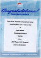 2025 Topps Now Paul Skenes #763 Used Ball Relic Auto Red /5 Redemption Pittsburgh Pirates Baseball Card