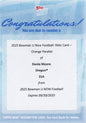 2025 Topps Bowman U Now Dante Moore #21A Football Relic Orange /25 Redemption Oregon Ducks Rookie RC Football Card