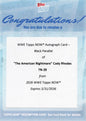 2026 Topps Now WWE Cody Rhodes #29 Black Auto /10 Redemption Wrestling Card