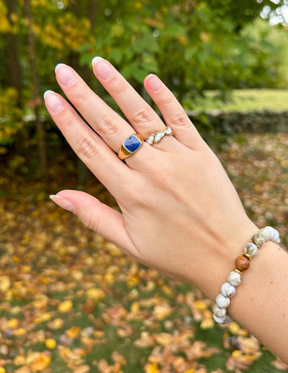 Indigo Signet Ring