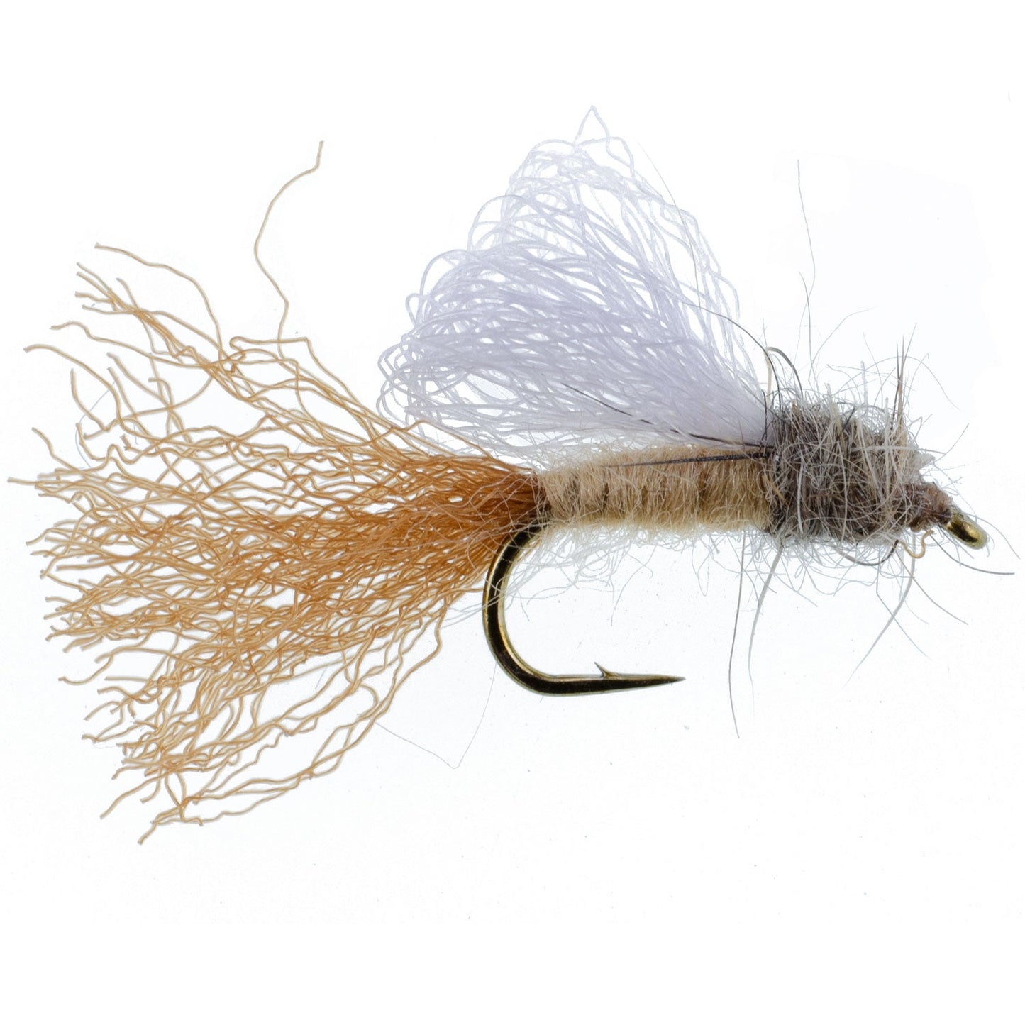 Tan Iris Caddis Emerger Caddis  Trout Dry Fly - 12 Flies Hook Size 14