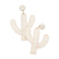 Seed Bead Cactus Earrings