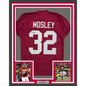 Framed Autographed/Signed C.J. CJ 35x39 Mosley Alabama Red College Football Jersey Beckett BAS COA