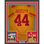 Framed Autographed/Signed Kyle Juszczyk 35x39 San Francisco Gold Football Jersey Beckett BAS COA