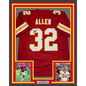 Framed Autographed/Signed Marcus Allen 35x39 Kansas City Red Football Jersey Beckett BAS COA