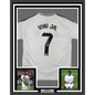 Framed Autographed/Signed Vini Vinicius Jr. #7 35x39 Real Madrid White Soccer Jersey Beckett BAS COA