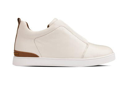 CALTO - J1933  - 2.6 Inches Taller (Off-White) - Slip-On  Snoafers