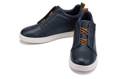 CALTO - J1934  - 2.6 Inches Taller (Navy) - Slip-On Snoafers