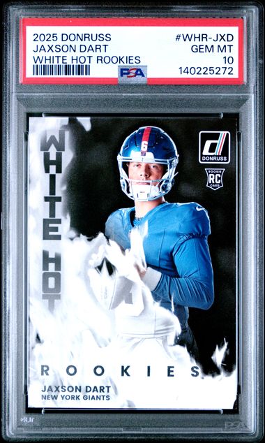 Graded 2025 Donruss Jaxson Dart #WHRJXD White Hot Rookies Rookie RC Football Card PSA 10 Gem Mint