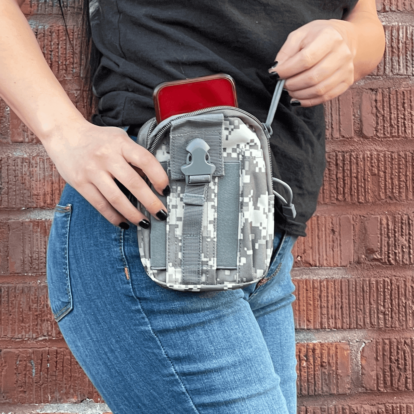JupiterGear Tactical MOLLE Military Pouch Waist Bag for Hiking, Running and Outdoor Activities