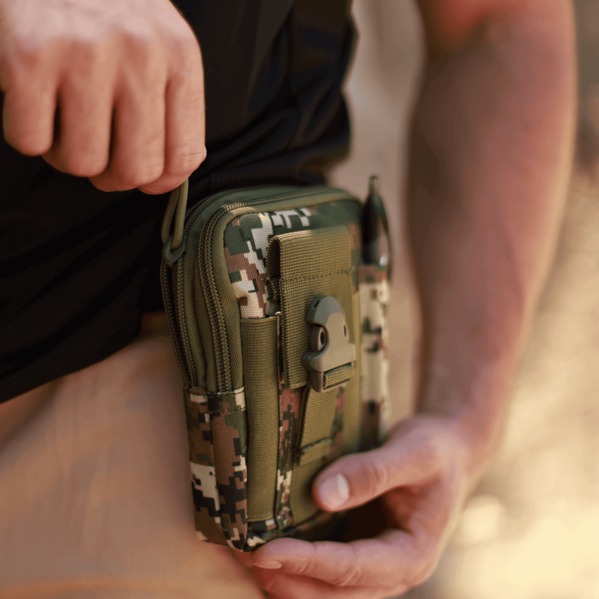 JupiterGear Tactical MOLLE Military Pouch Waist Bag for Hiking, Running and Outdoor Activities
