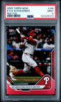 Graded 2025 Topps Now Kyle Schwarber #195 Red Foil /5 Baseball Card PSA 9 Mint