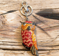 Top-Grain Leather Owl Keychain