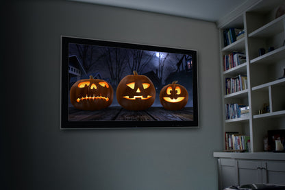 HoliScapes® USB Projector Kit - Jack-O’-Lantern Jamboree 2 + Projector + 48" x 72" Projection Screen