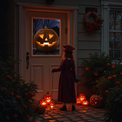 HoliScapes® USB Projector Kit - Jack-O’-Lantern Jamboree 2 + Projector + 48" x 72" Projection Screen