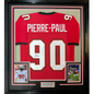 Framed Autographed/Signed Jason Pierre-Paul 35x39 Tampa Bay Red Football Jersey JSA COA