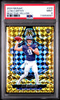 Graded 2024 Panini Mosaic JJ McCarthy #310 Reactive Yellow Rookie RC Football Card PSA 9 Mint