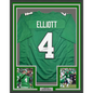 Framed Autographed/Signed Jake Elliott 35x39 Philadelphia Kelly Green Football Jersey Beckett BAS COA