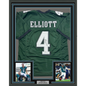 Framed Autographed/Signed Jake Elliott 35x39 Philadelphia Green Football Jersey PSA/DNA COA