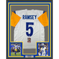 Framed Autographed/Signed Jalen Ramsey 35x39 Los Angeles LA White Football Jersey JSA COA