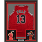 Framed Autographed/Signed Joakim Noah 35x39 Chicago Red Basketball Jersey Beckett BAS COA
