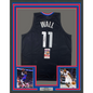 Framed Autographed/Signed John Wall 35x39 Los Angeles Black Basketball Jersey JSA COA