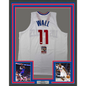 Framed Autographed/Signed John Wall 35x39 Los Angeles White Basketball Jersey JSA COA