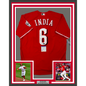 Framed Autographed/Signed Jonathan India 35x39 Cincinnati Red Baseball Jersey JSA COA